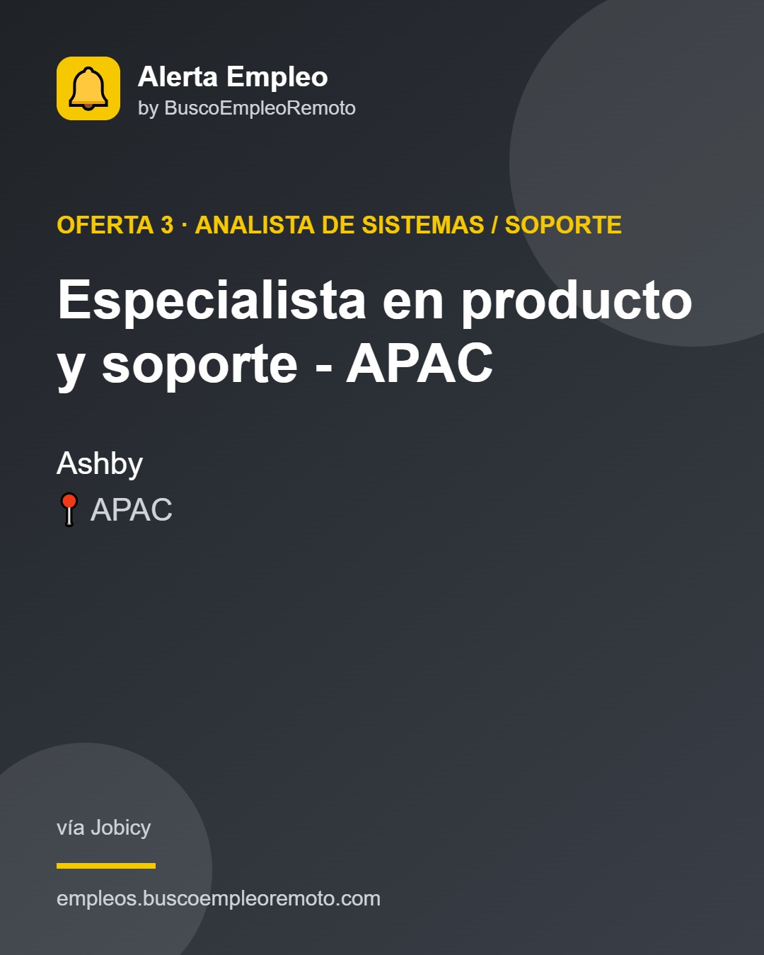 Analista de Sistemas / Soporte · 30 ofertas · imagen 4 de 6