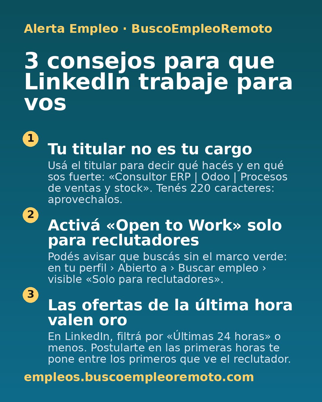 3 consejos para que LinkedIn trabaje para vos · imagen 1 de 1