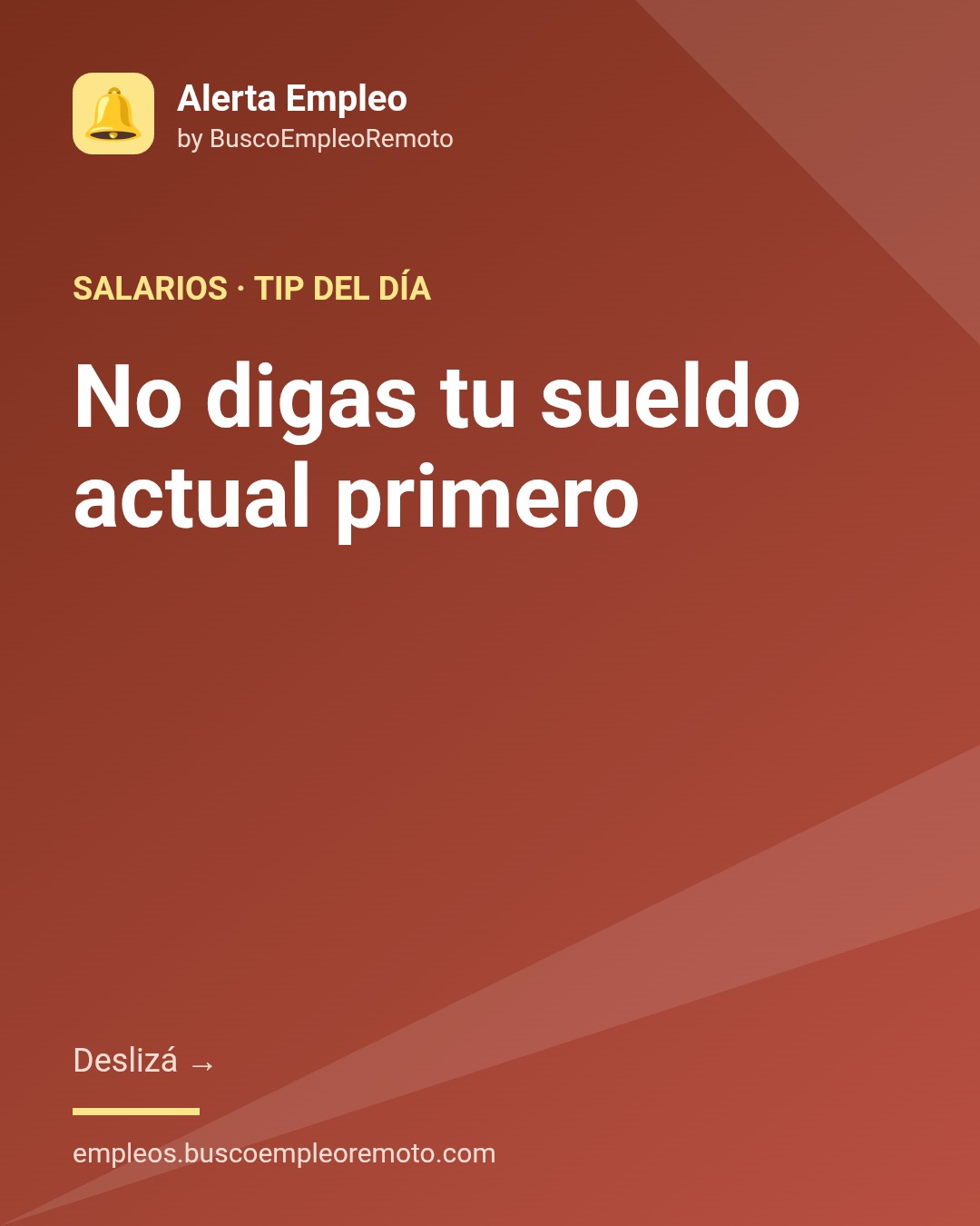 Salarios · No digas tu sueldo actual primero