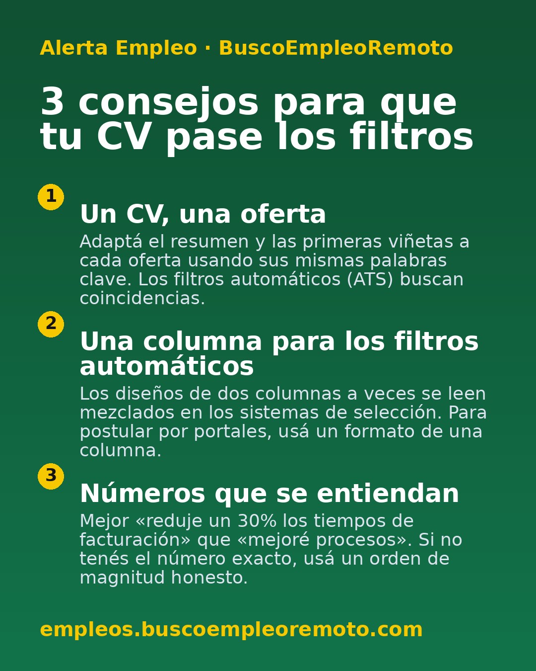 3 consejos para que tu CV pase los filtros