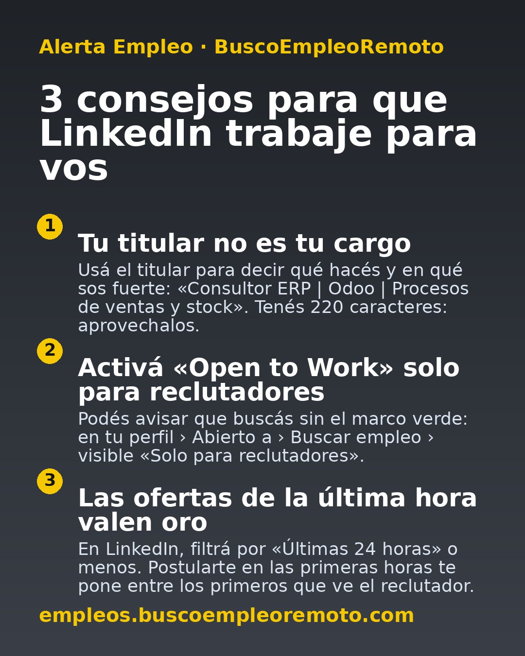 3 consejos para que LinkedIn trabaje para vos