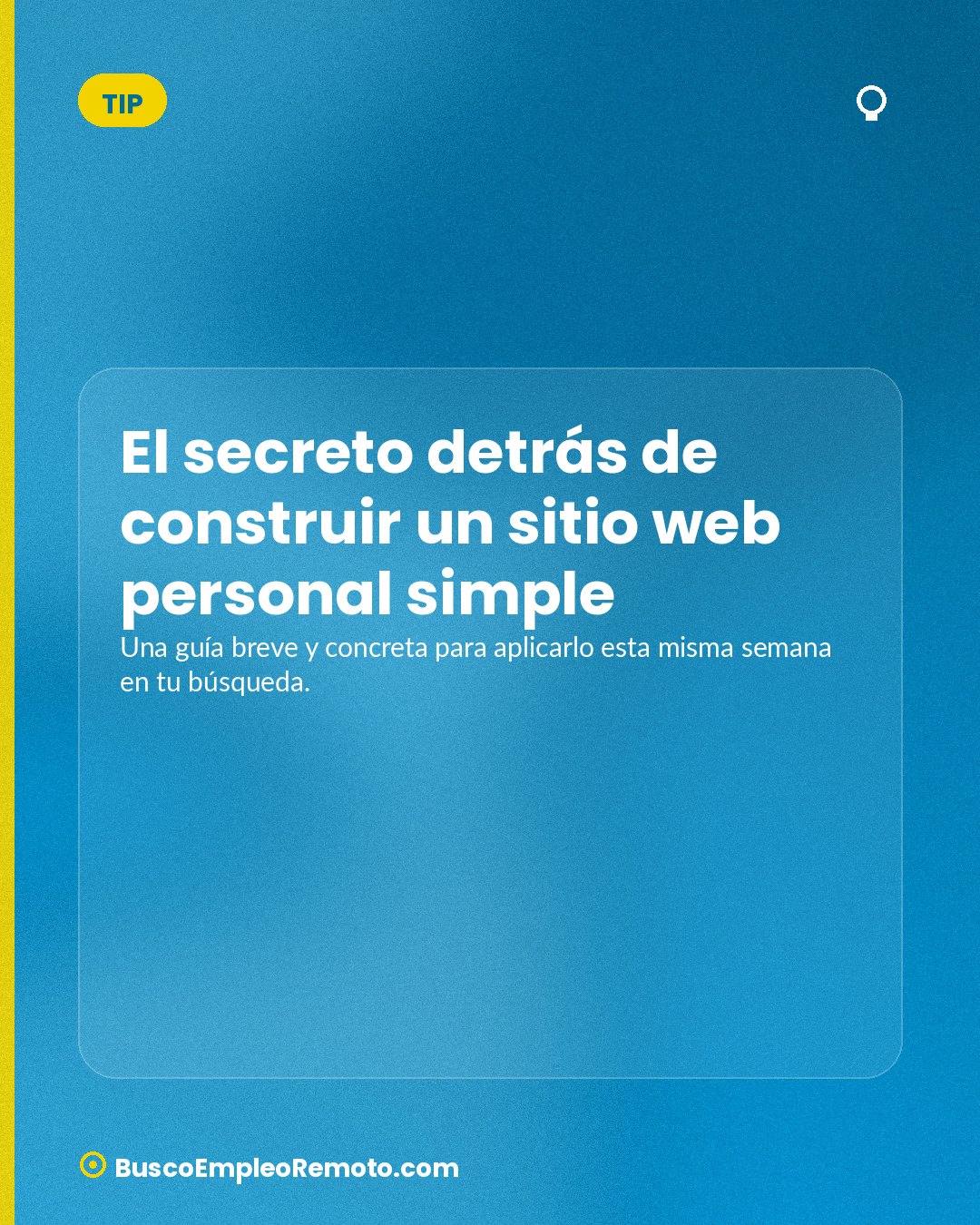 El secreto detrás de construir un sitio web personal simple · imagen 1 de 1